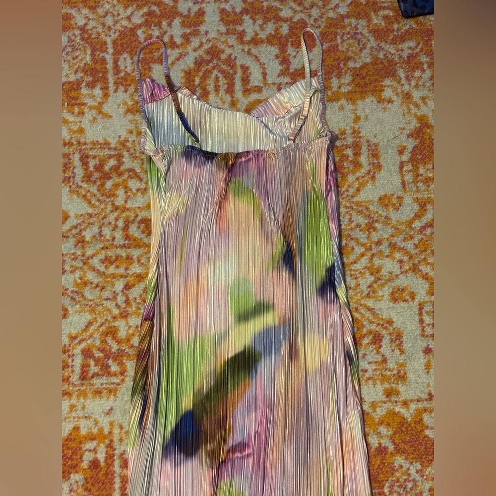 Source Unknown Multicolor Pleated Maxi Dress - image 8